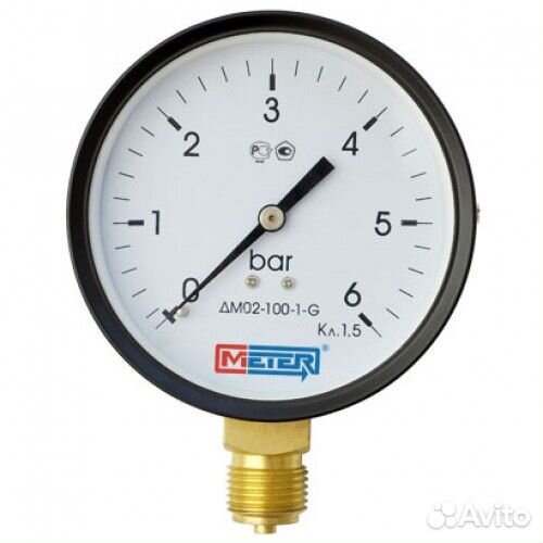 Манометр дм02-100 метер (0-25кгс/см2) радиальный