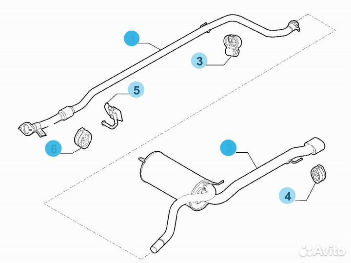 Выхлоп Fiat Linea
