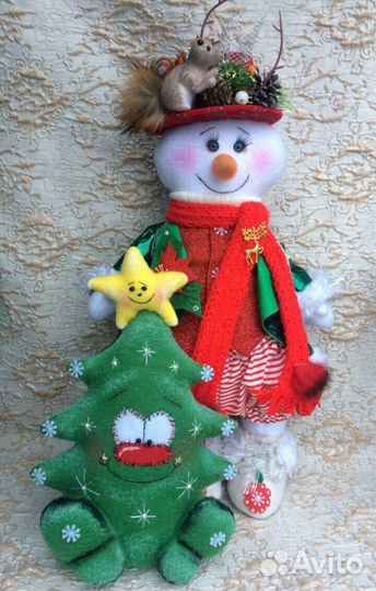 Интерьерный Сказочный Снеговик.Радость в Ваш дом