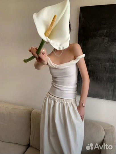 Майка топ в рубчик