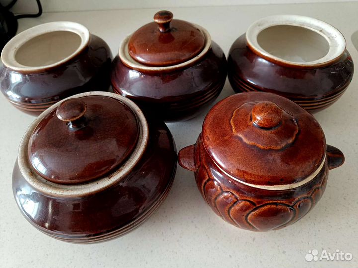 Горшочки для запекания глиняные