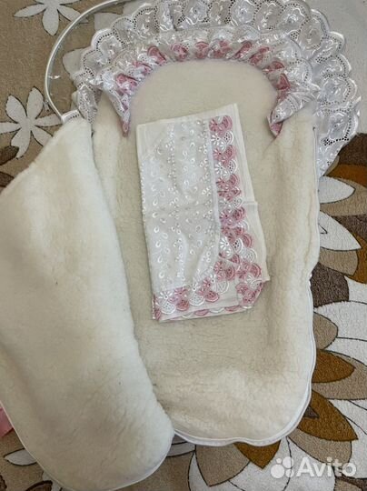 Конверт на выписку для девочки (зима)