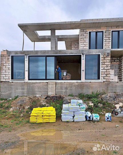 Наклонно-сдвижные оконные порталы