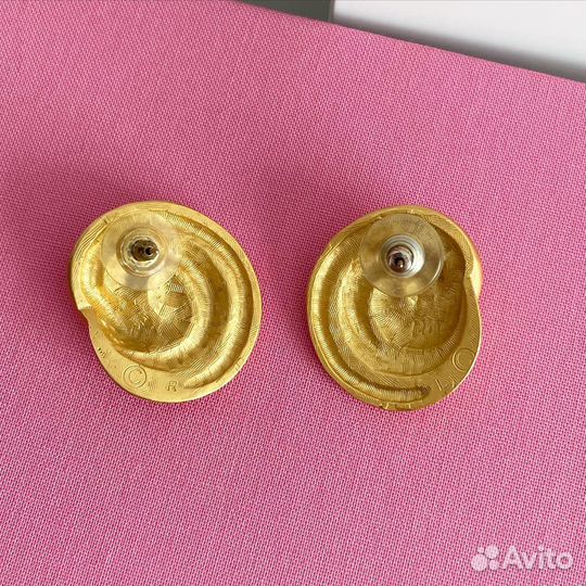 Винтажные позолоченные серьги Anne Klein
