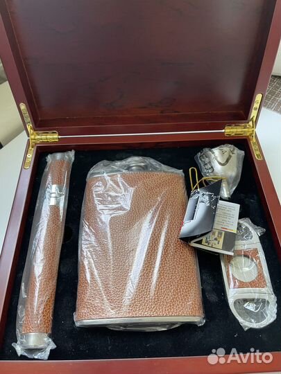 Набор подарочный-фляга, тубус сигарный, гильотина