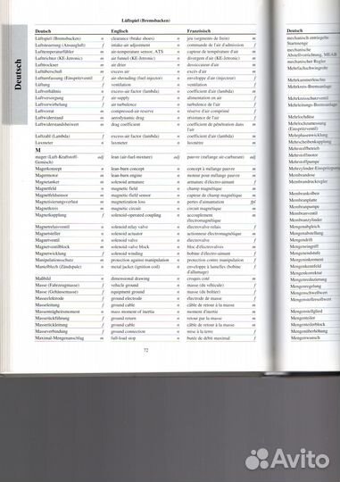 Трёхъязычный словарь Бош по автомобилям