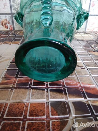 Цветное стекло СССР. Ваза-конфетница. Винтаж