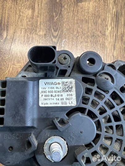 Генератор Skoda Rapid лифтбек 1.6 2015