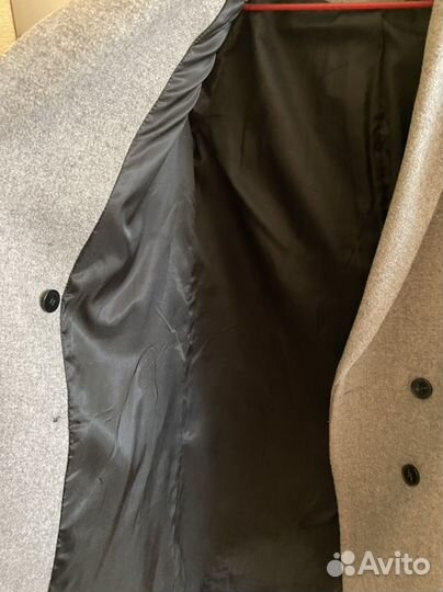 Пальто женское серое zara 40 42