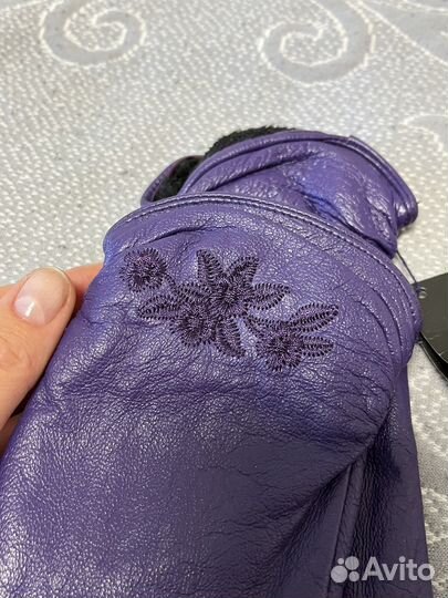 Перчатки женские кожаные