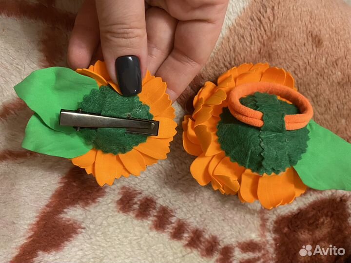 Резинка и заколка ручной работы