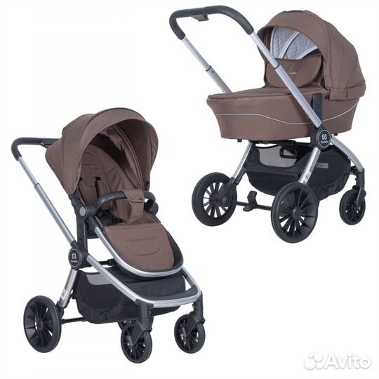 Коляска модульная 2в1 Baby shell BBS коричневый