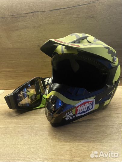 Шлем для мотоцикла кроссовый