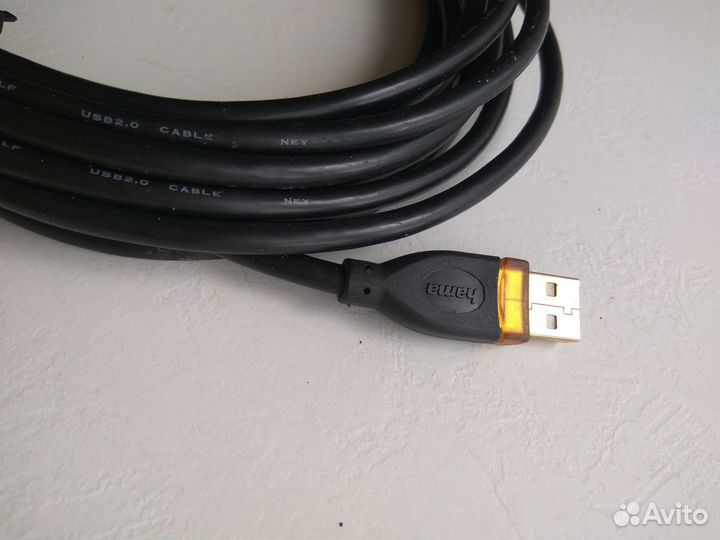 Кабель (провод) USB 2.0 тип. А/B (5 м.)