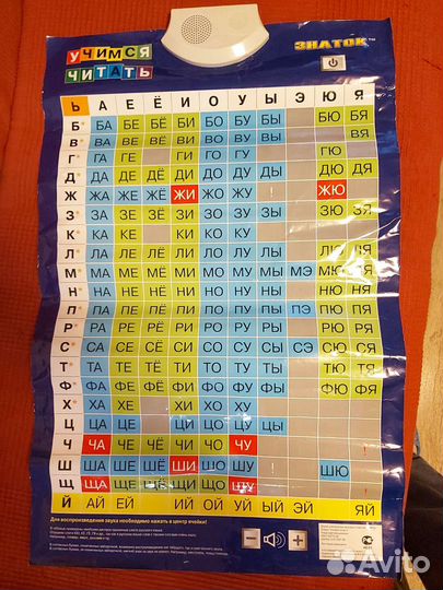 Звуковой плакат Учимся читать