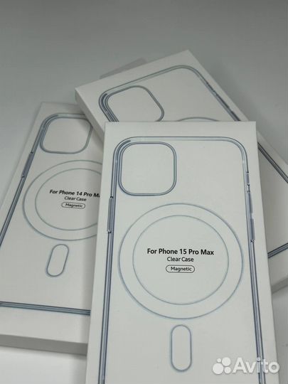 Чехол на iPhone прозрачный силиконовый с MagSafe