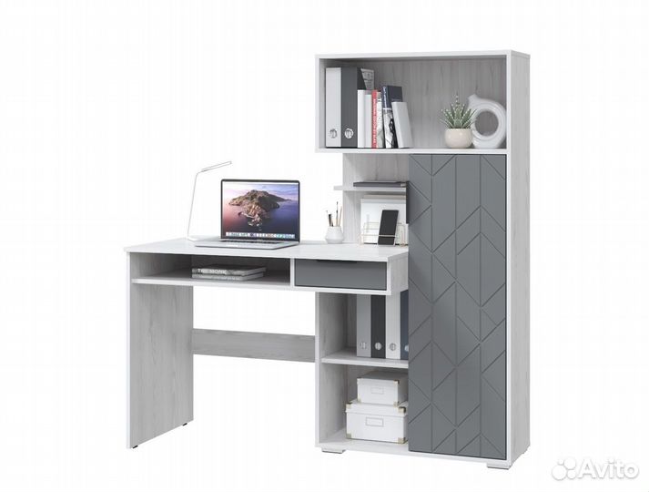 Стол компьютерный Бэйсик (Ясень анкор/Смоки софт)