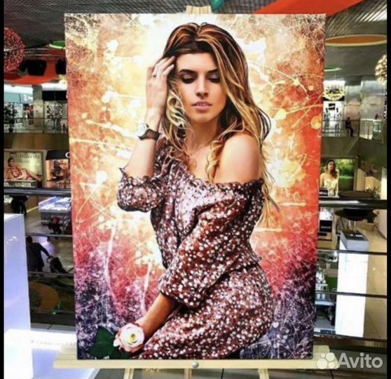 Портреты, печать на холсте