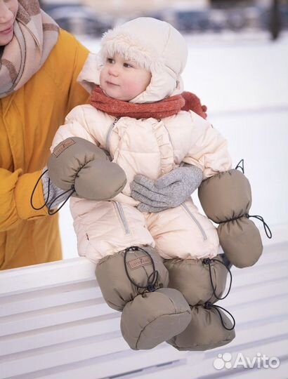 Комплект утепленных пинеток и варежек
