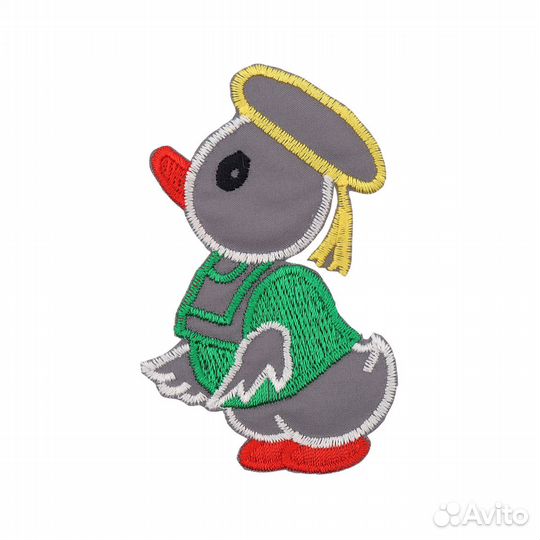 Серый 2225 Термоаппликация 'Утёнок моряк', 55*85мм упак/10 шт (серый)