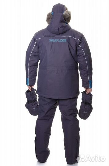Костюм для рыбалки grayling Соболь, зимний, графит
