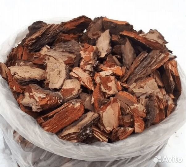 Кора-мульча сосны фракции 5-10 см (мешки 50 литров