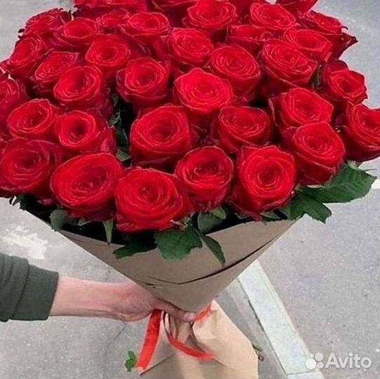 Розы высокие Доставка цветов