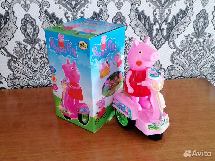 Игрушка Свинка пеппа на мотоцикле музыкальная
