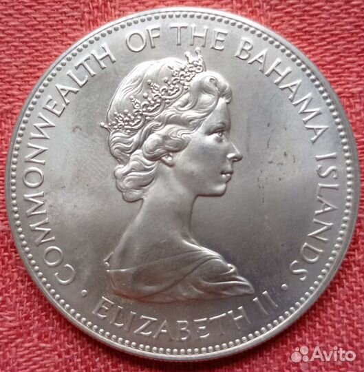 5 долларов Багамские острова 1973 год (серебро)