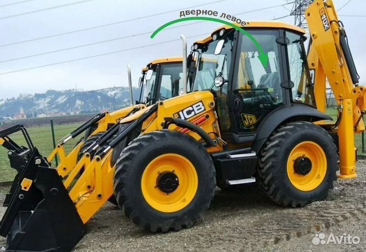 Стекло дверное левое на JCB 3cx-4cх 2003