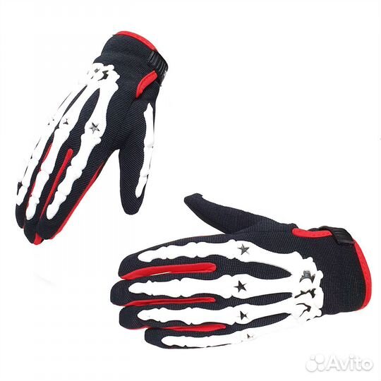 Мото перчатки Pro-Biker CE-04 (красно-белые)