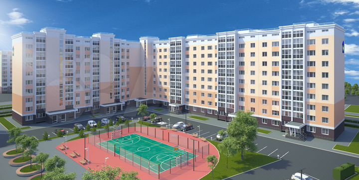 3-к. квартира, 77,4 м², 1/9 эт.