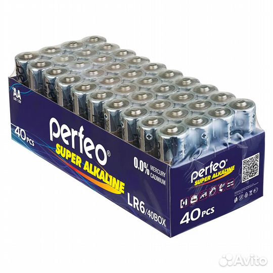 Батарейка аа Perfeo LR6 super алкалиновые 40/box