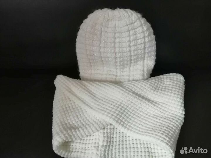 Шапка и снуд зимняя женская