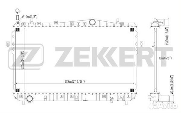 Zekkert MK-1094 Радиатор двигателя