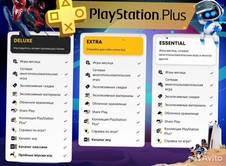 Подписка ps plus delux Украина ps5 ps4 (Арт.87553)