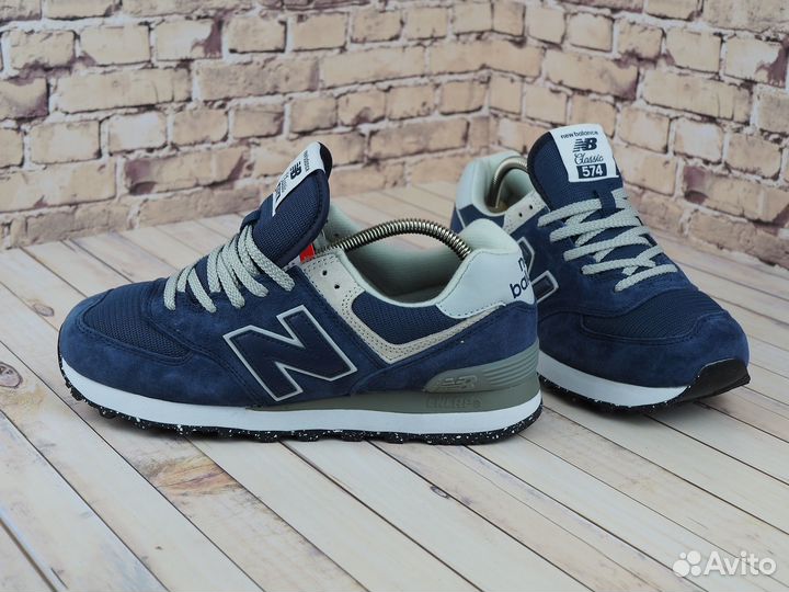 New balance 574 Blue Premium Качество