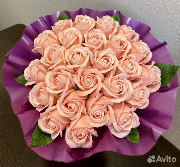 Букет из мыльных роз