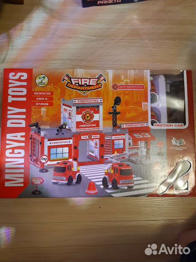Конструктор Пожарная часть, 91 деталь
