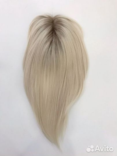 Накладка из натуральных волос с чёлкой 25см