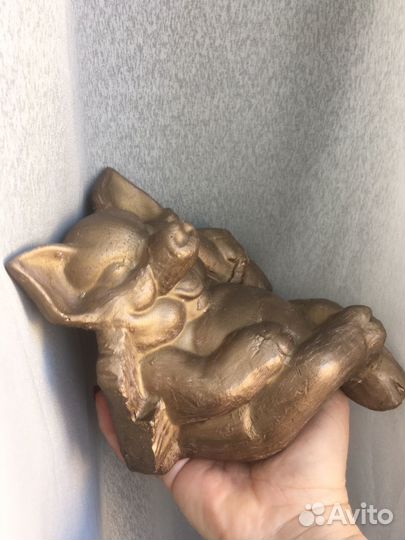Статуэтка свинка под бронзу