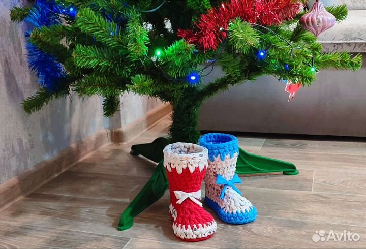 Сапожок Санты новогодний подарок
