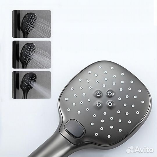 Душевая стойка gappo 2417-9 оружейная сталь