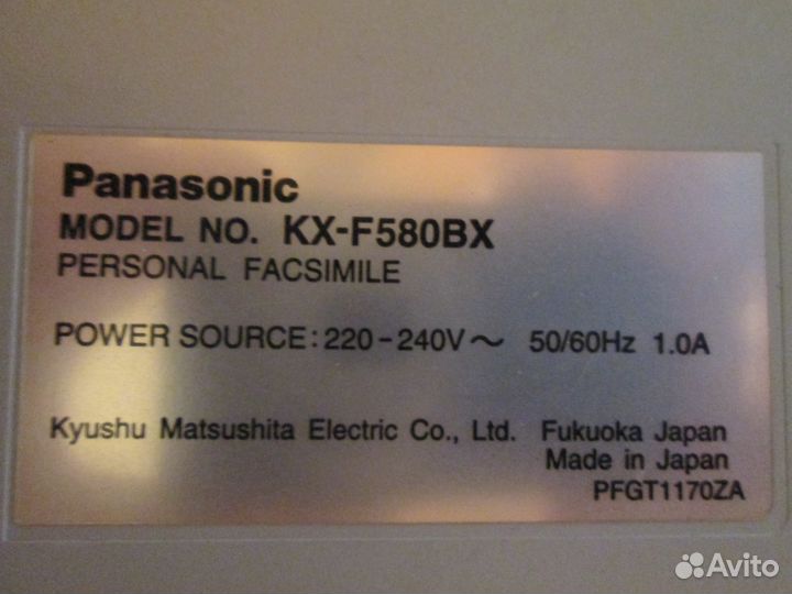 Телефон Факс Panasonic KX-F580BX