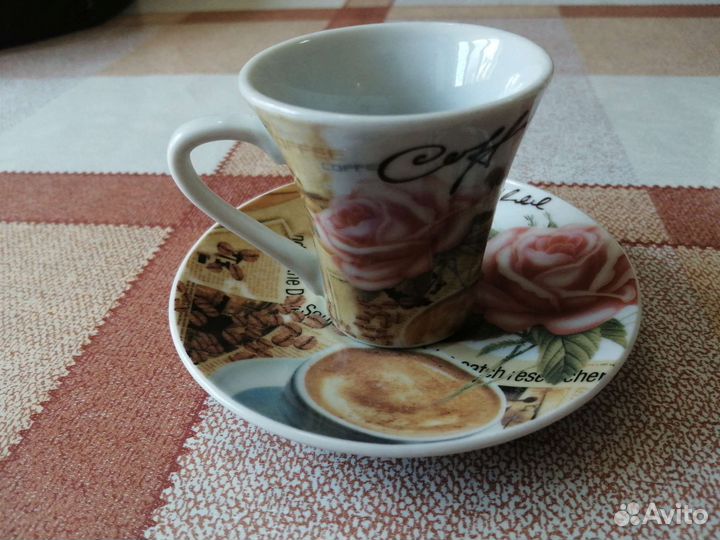 Чашки с блюдцем для кофе 12 предметов