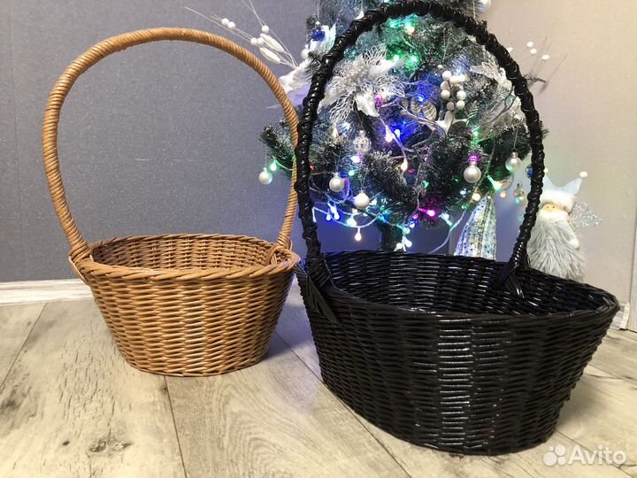Корзина из бумажной лозы