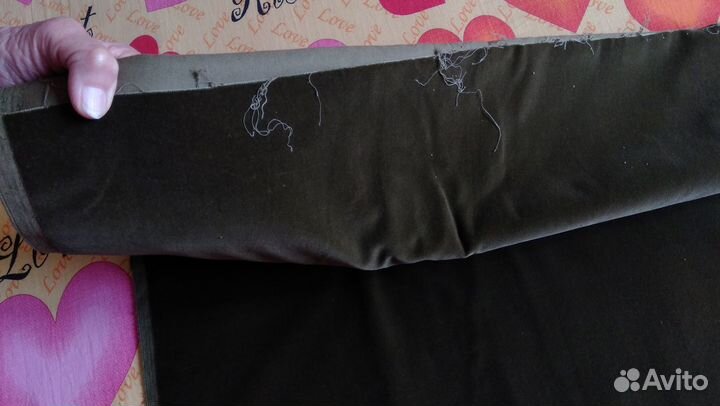 Бархат отрез хлопок болотный