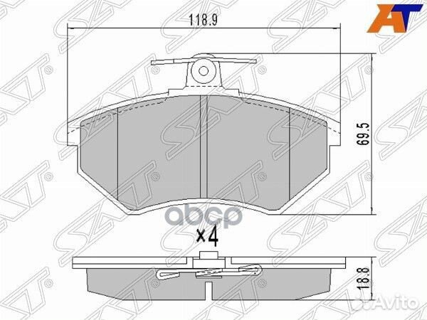Колодки тормозные перед chery amulet A15 sta113
