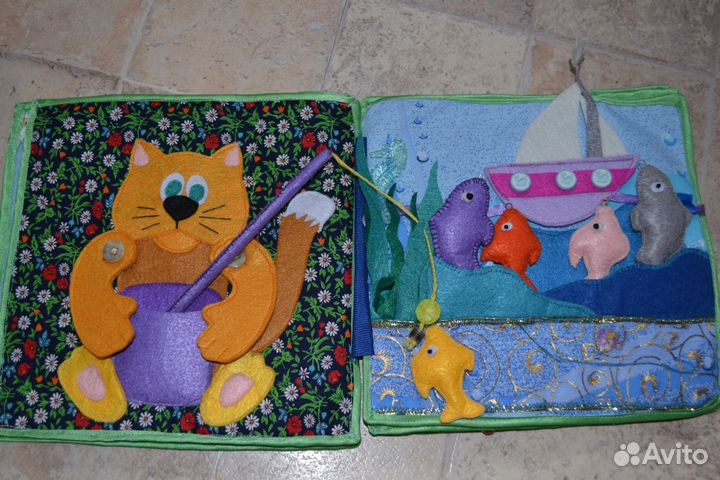 Книга из фетра и ткани. Развивающее пособие