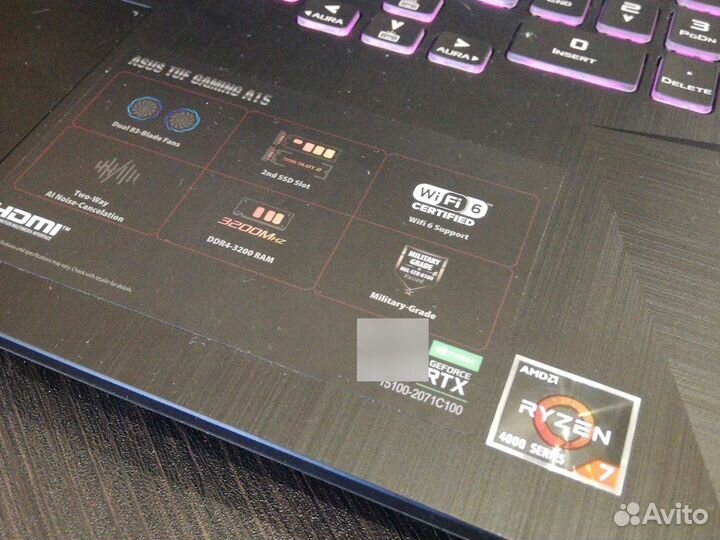 Игровой Asus TUF (144Hz/RTX3050/R7-16ядер/16GB/1TB